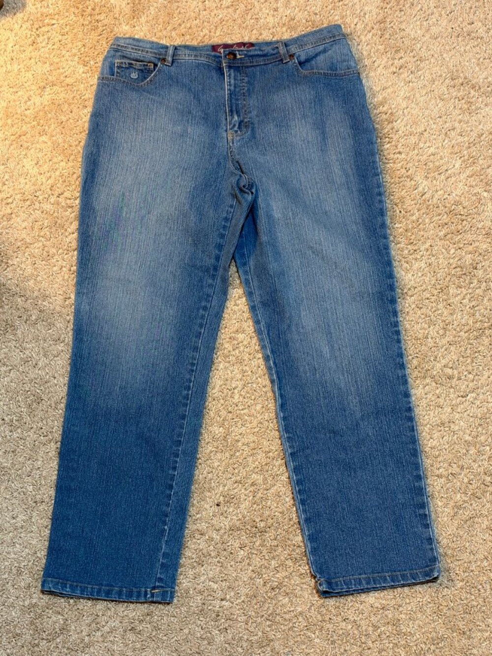Gloria Vanderbilt Amanda Straight Leg Jeans Size 16